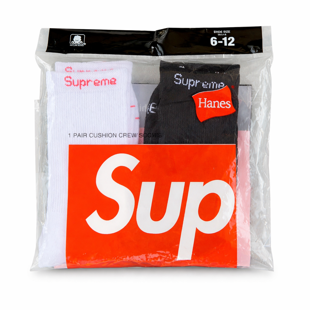 Socks Supreme Hanes Cushion Crew